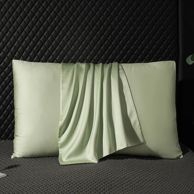 100% Natural Mulberry Silk Pillowcases - Green