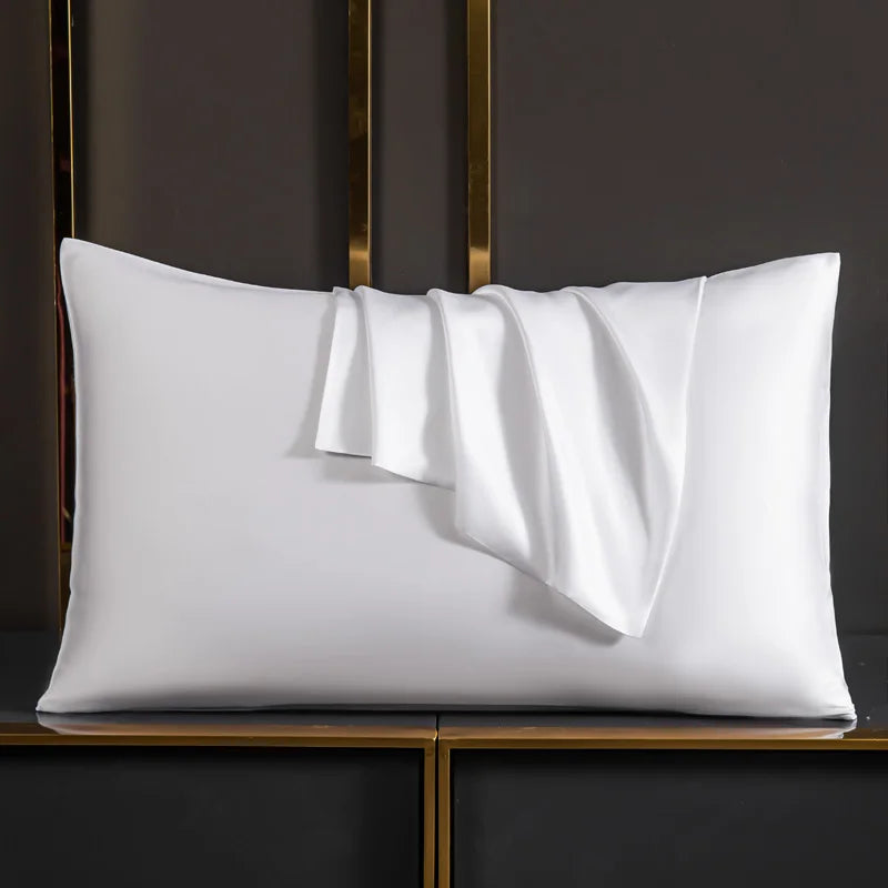 100% Natural Mulberry Silk Pillowcases - White