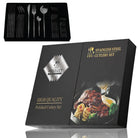 Elegant 24-Piece Cutlery Set - Black