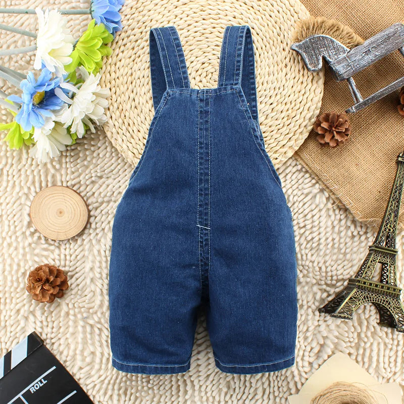 Puppy Animal Denim Infant Dungarees (Back)