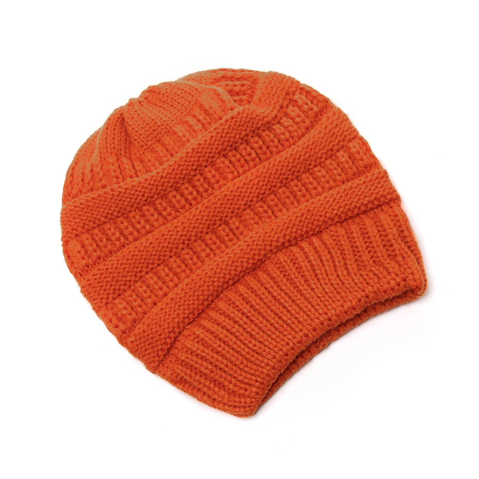 Orange Women's Knitted Beanie Hat