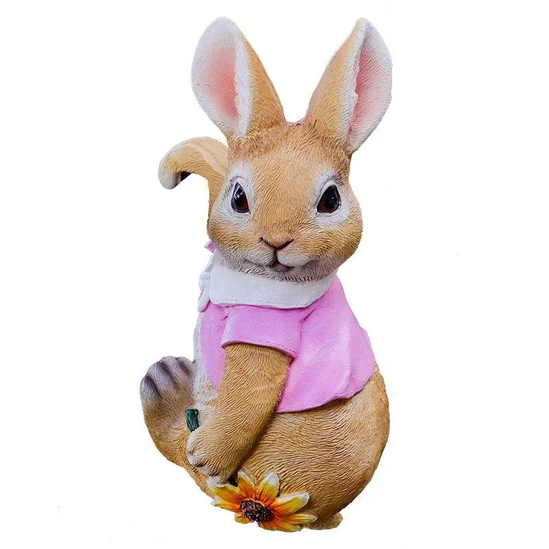 Adorable Outdoor Bunny Sculpture (Girl)