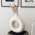 Scandinavian-Inspired Circular Vase - Beige