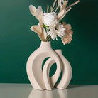 White Ceramic Harmony Vase Set