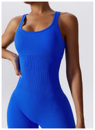 Women's Seamless Fitness Playsuit - Blue 3